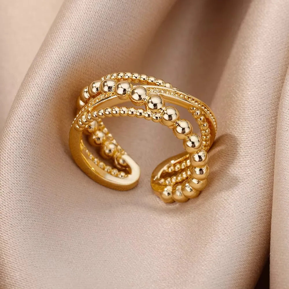 Golden Curve Ring