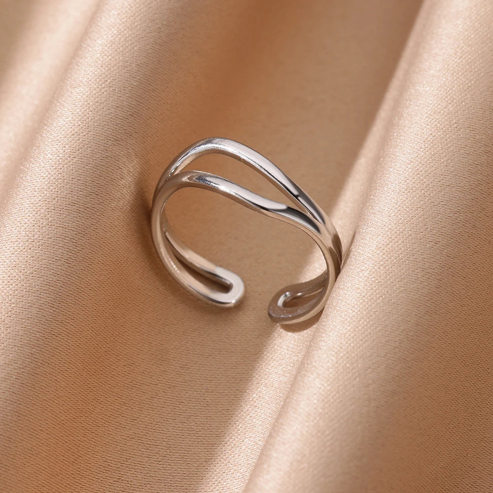 Golden Curve Ring
