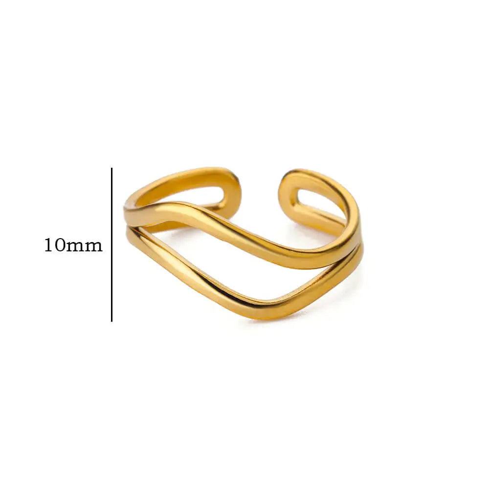 Golden Curve Ring