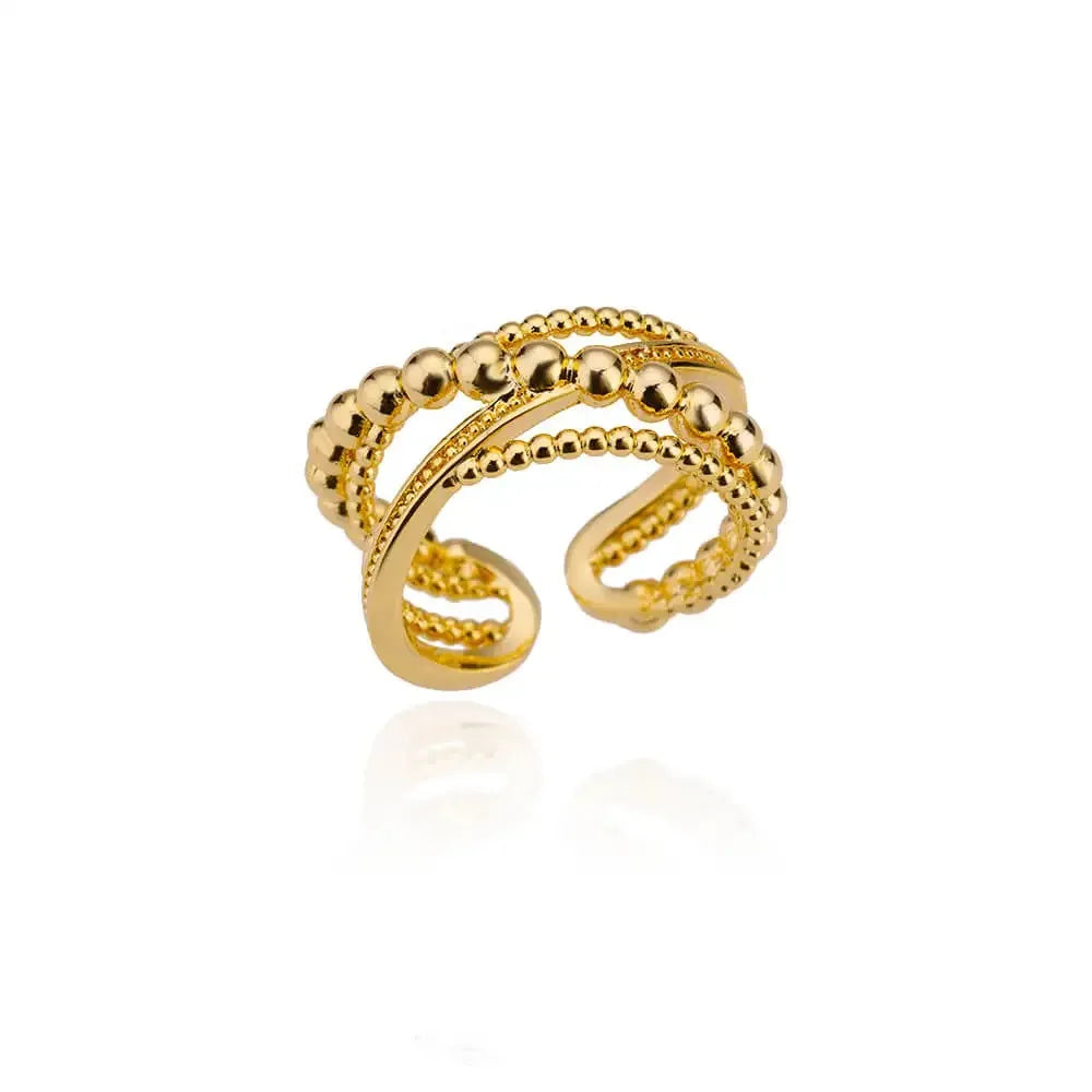 Golden Curve Ring