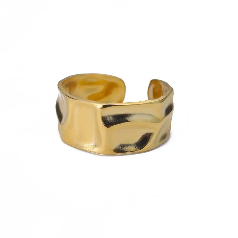Golden Curve Ring